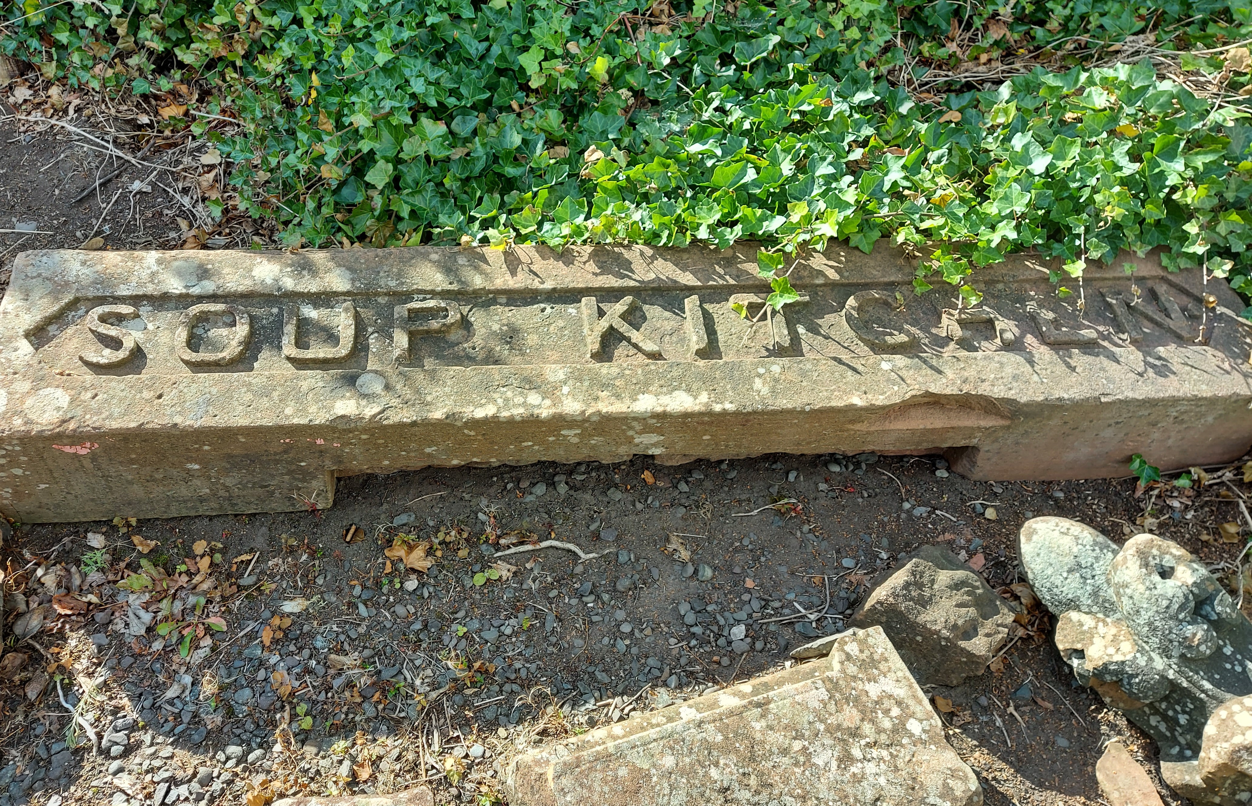 Lintel, Dumfries Soup Kitchen, now in the grounds of Dumfries Museum